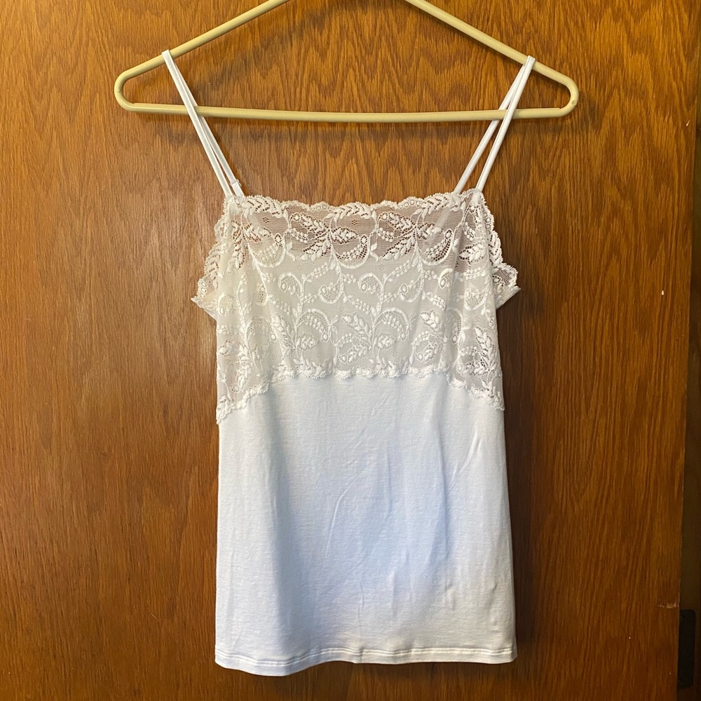 White Lacey Tanktop